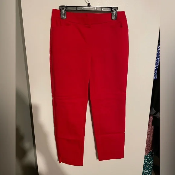 Rafaella | Pants & Jumpsuits | Rafaella Zipper Closure Red Dress Pants  Womens Size 6 | Poshmark